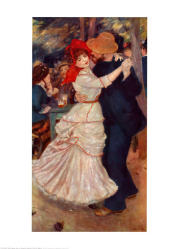 Dance at Bougival - Pierre-Auguste Renoir painting on canvas